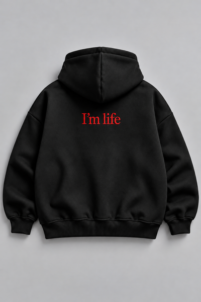 I am LIFE Heavyweight Embroidered Zipup Hoodie