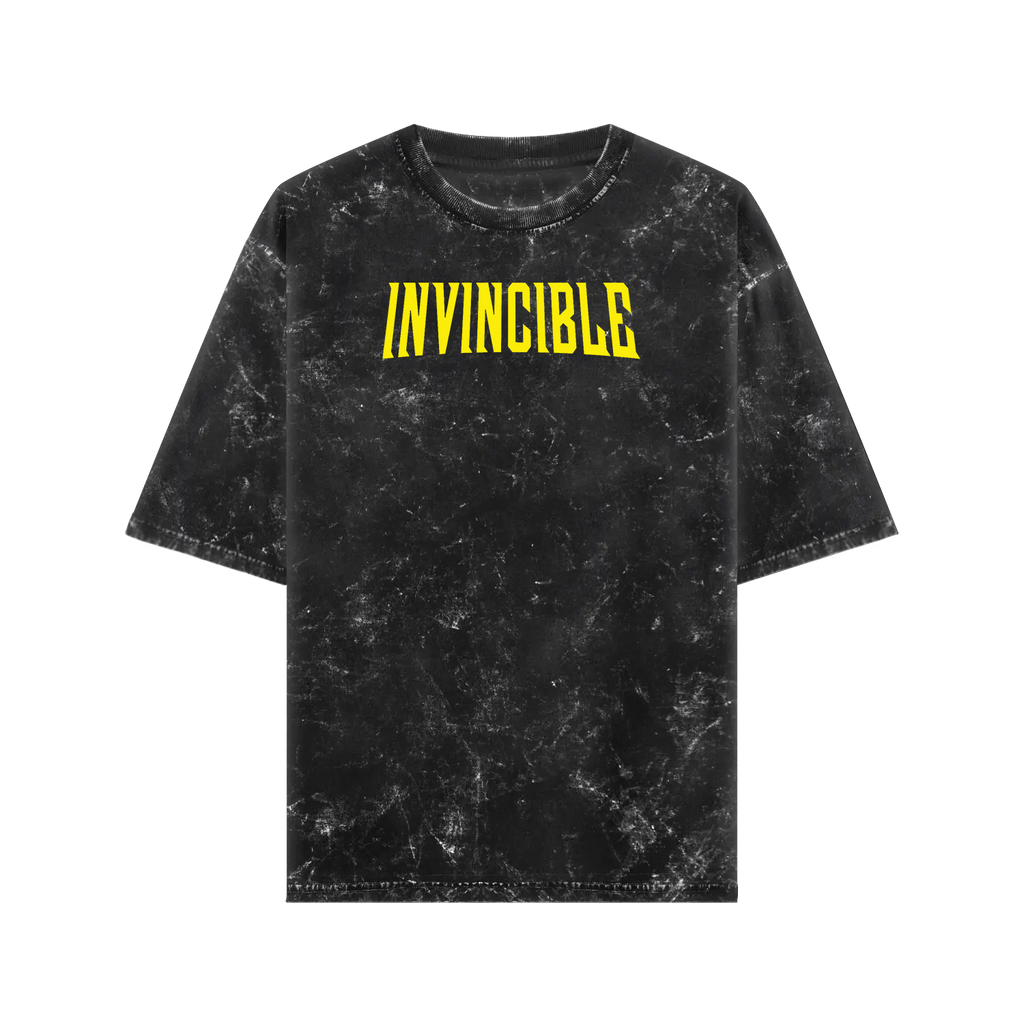 Invincible Mark Acid Washed Oversized Tee