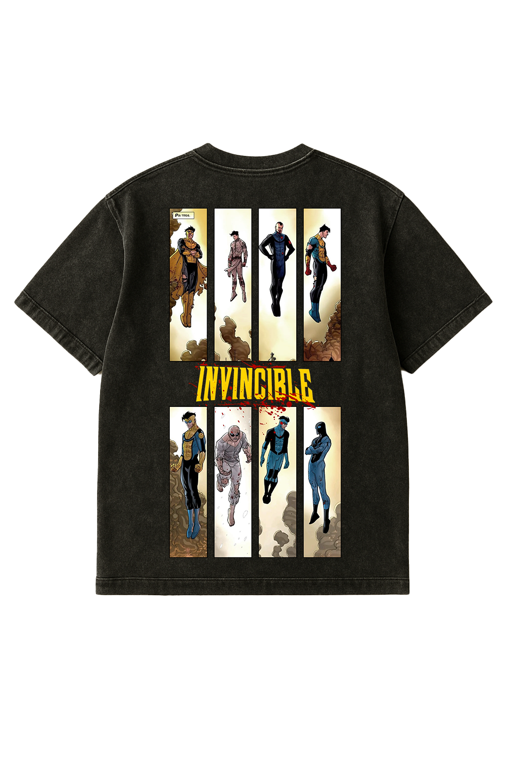 Invincible Mark Acid Washed Oversized Tee