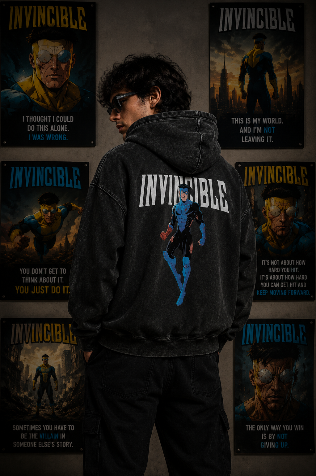 Mark Invincible Unisex Acid Washed Hoodie