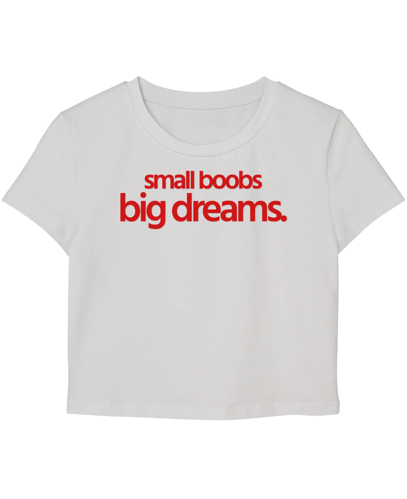 White Baby Tee Front Design