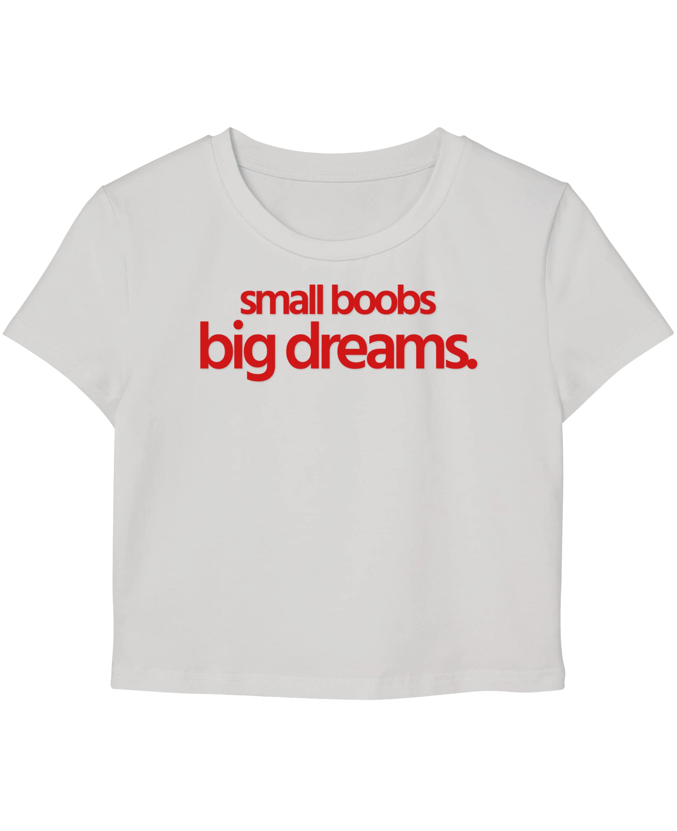 White Baby Tee Front Design