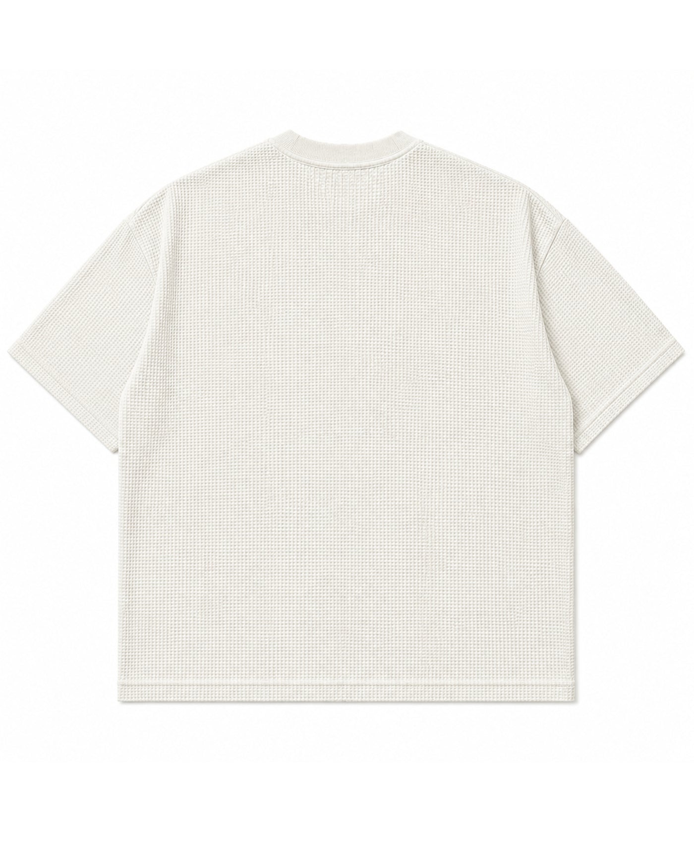 Off-white waffle boxy fit Back Design