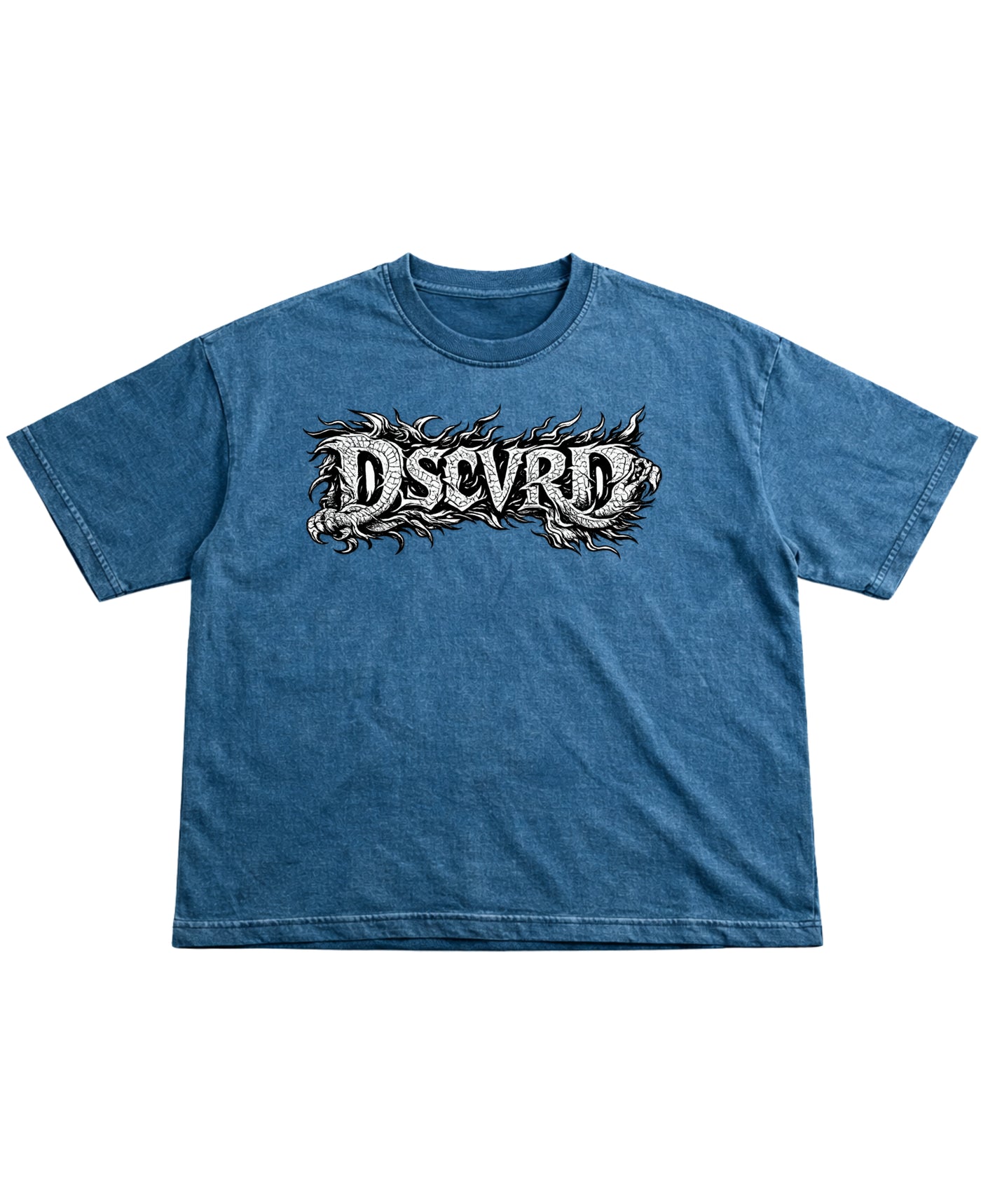 Denim Wash Boxy Fit T-shirt Front Design