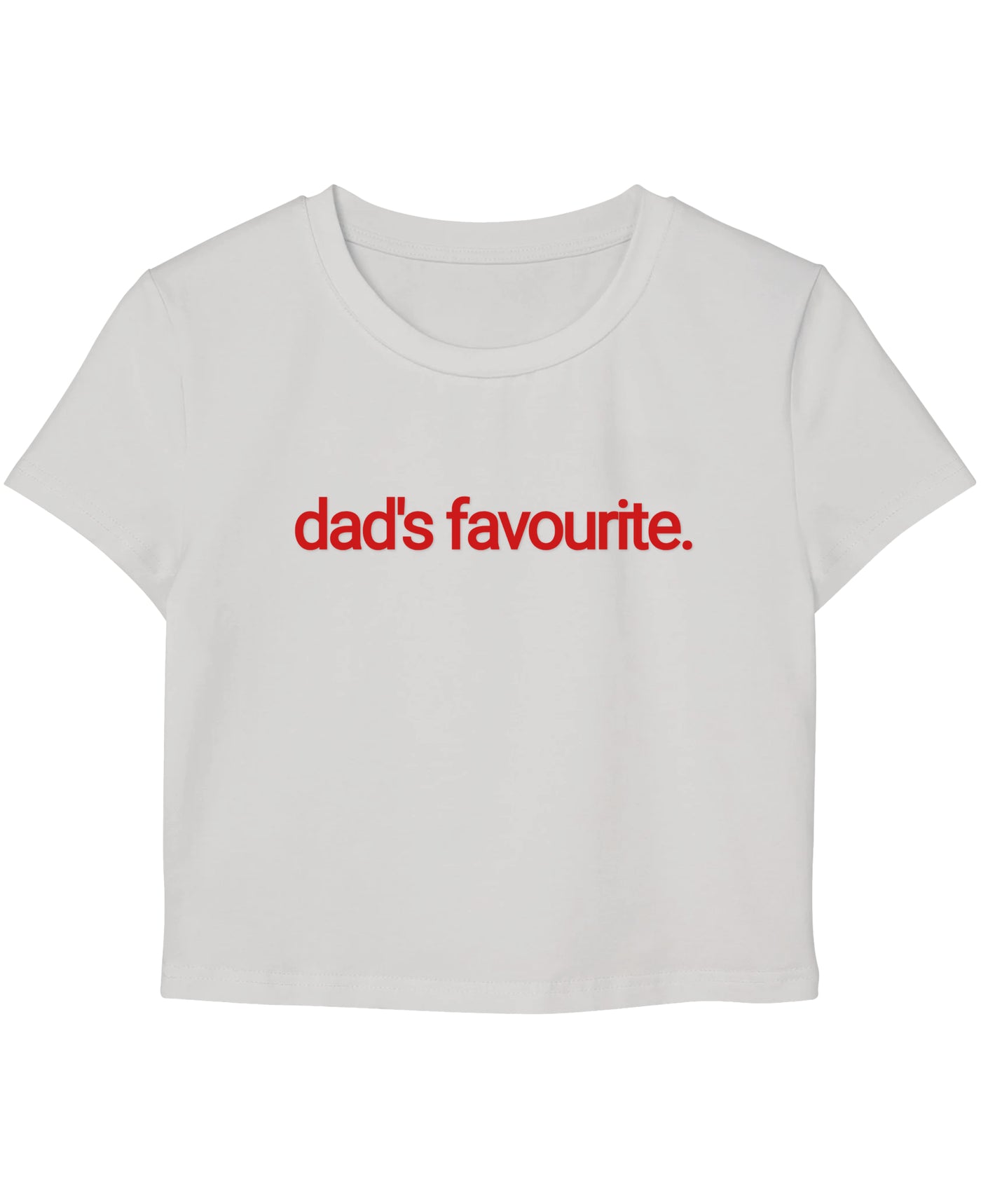White Baby Tee Front Design