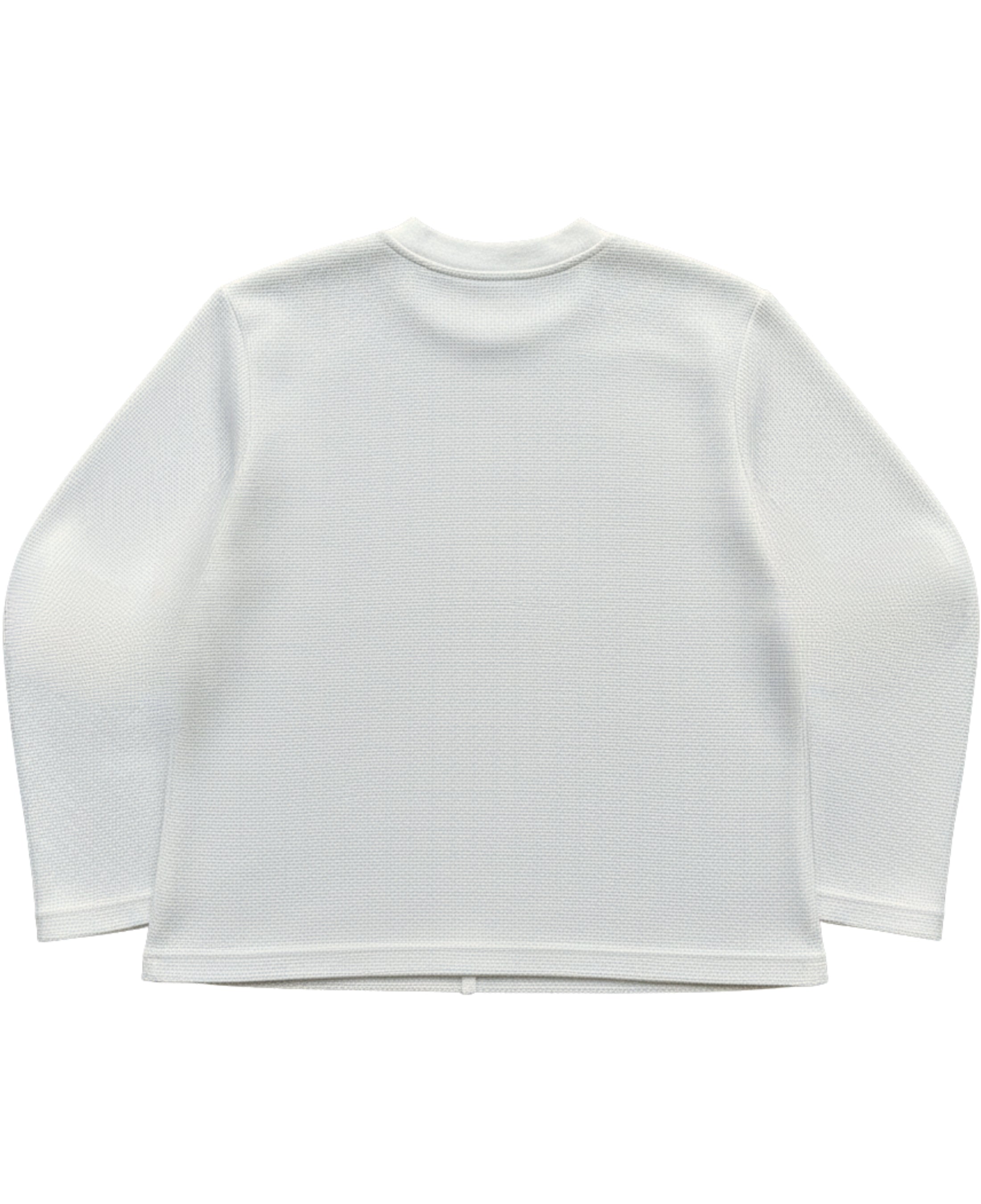 Off-white waffle knit oversized full-sleeve Back Design