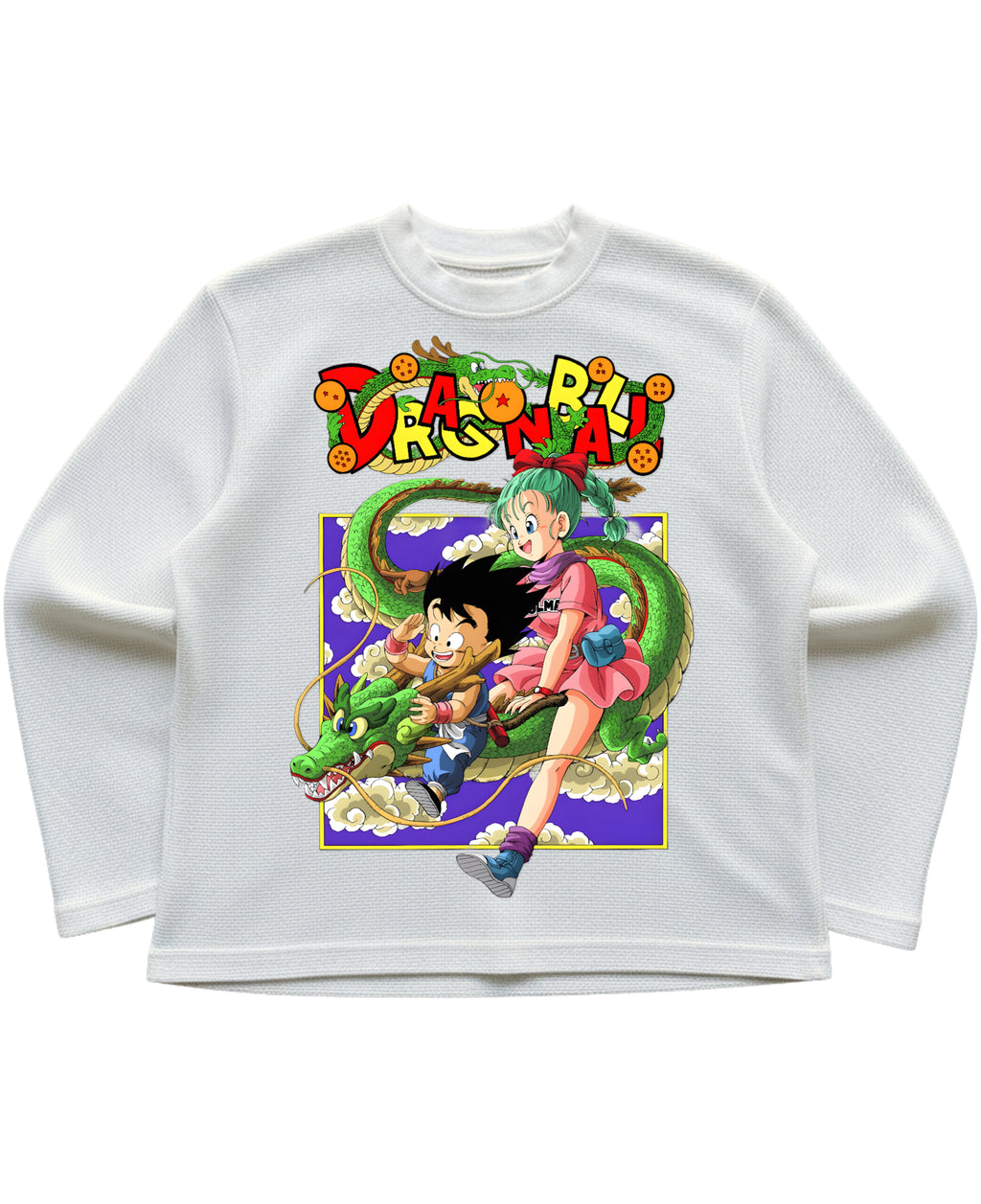 Off-white waffle knit oversized full-sleeve Front Design