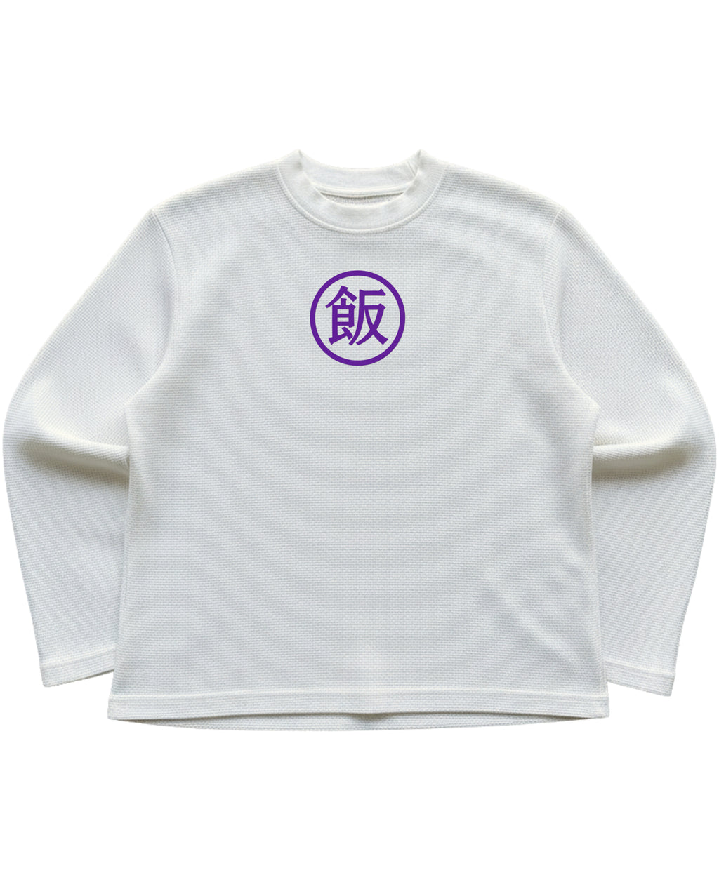 Off-white waffle knit oversized full-sleeve Front Design