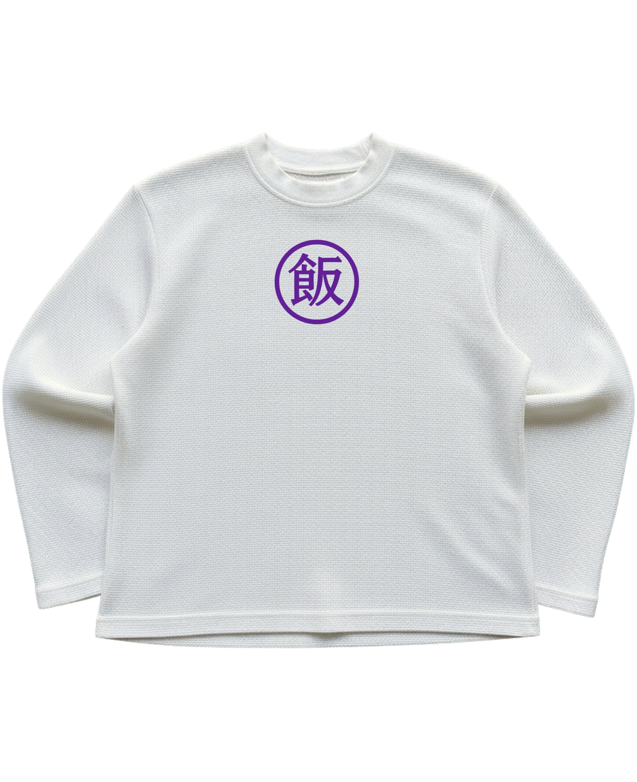 Off-white waffle knit oversized full-sleeve Front Design