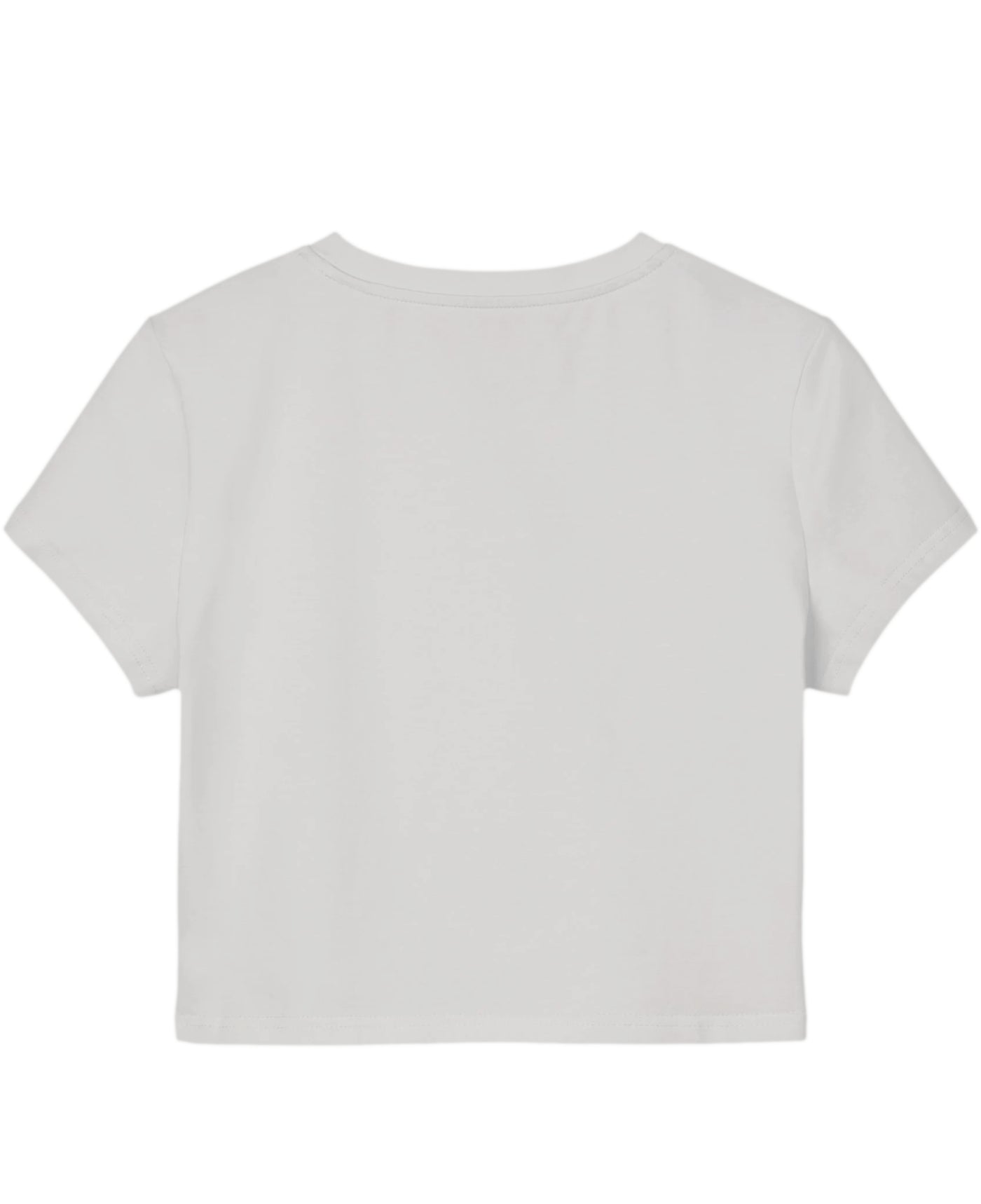 White Baby Tee Back Design