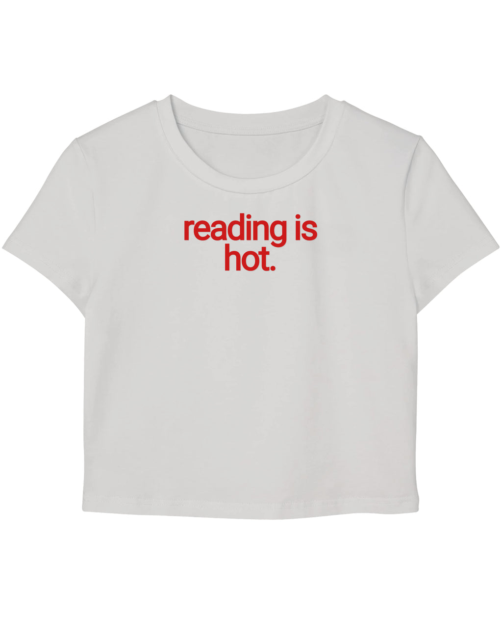 White Baby Tee Front Design