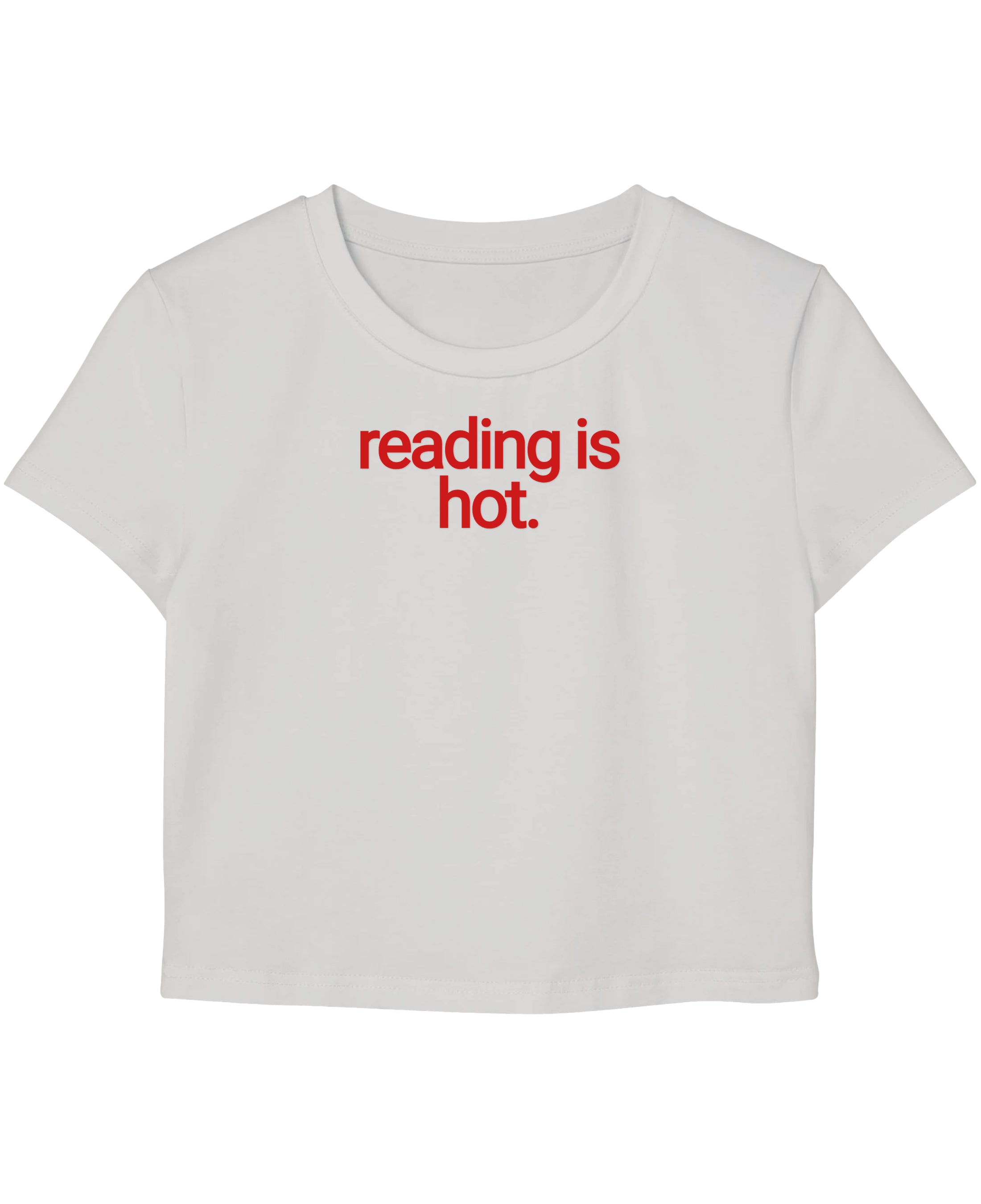 White Baby Tee Front Design