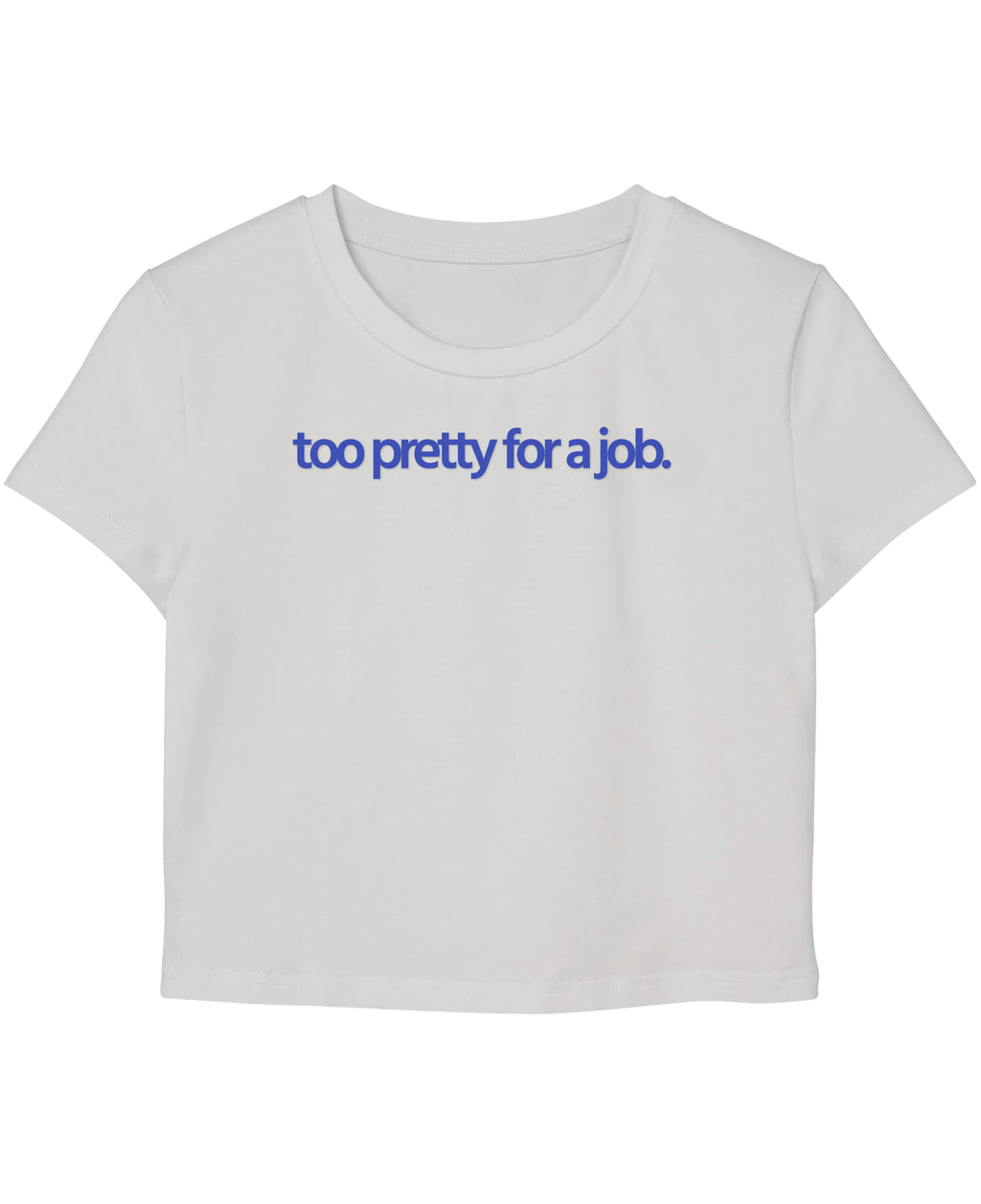 White Baby Tee Front Design