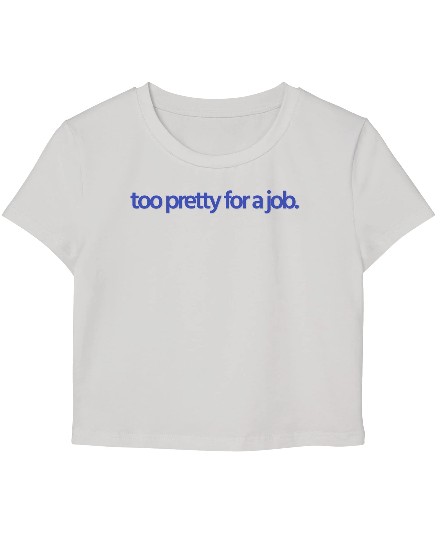 White Baby Tee Front Design