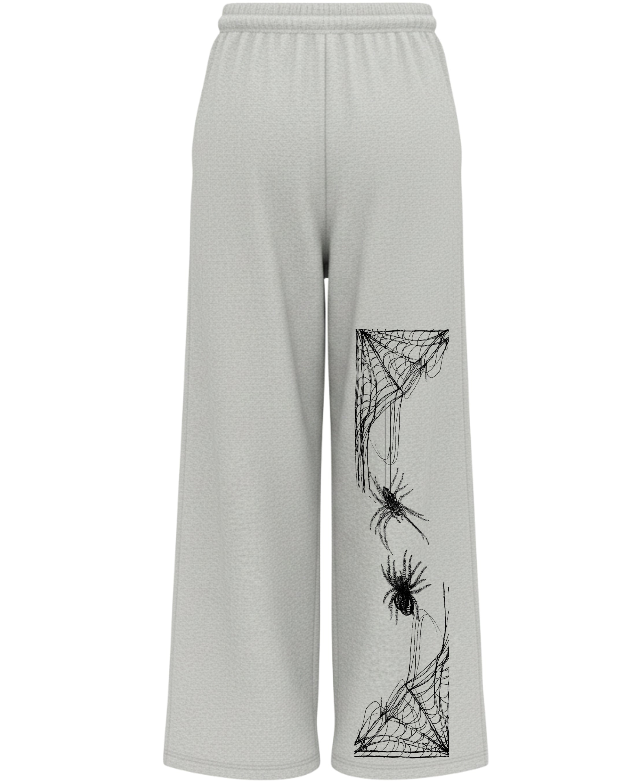 Grey Cotton Joggers Back Design