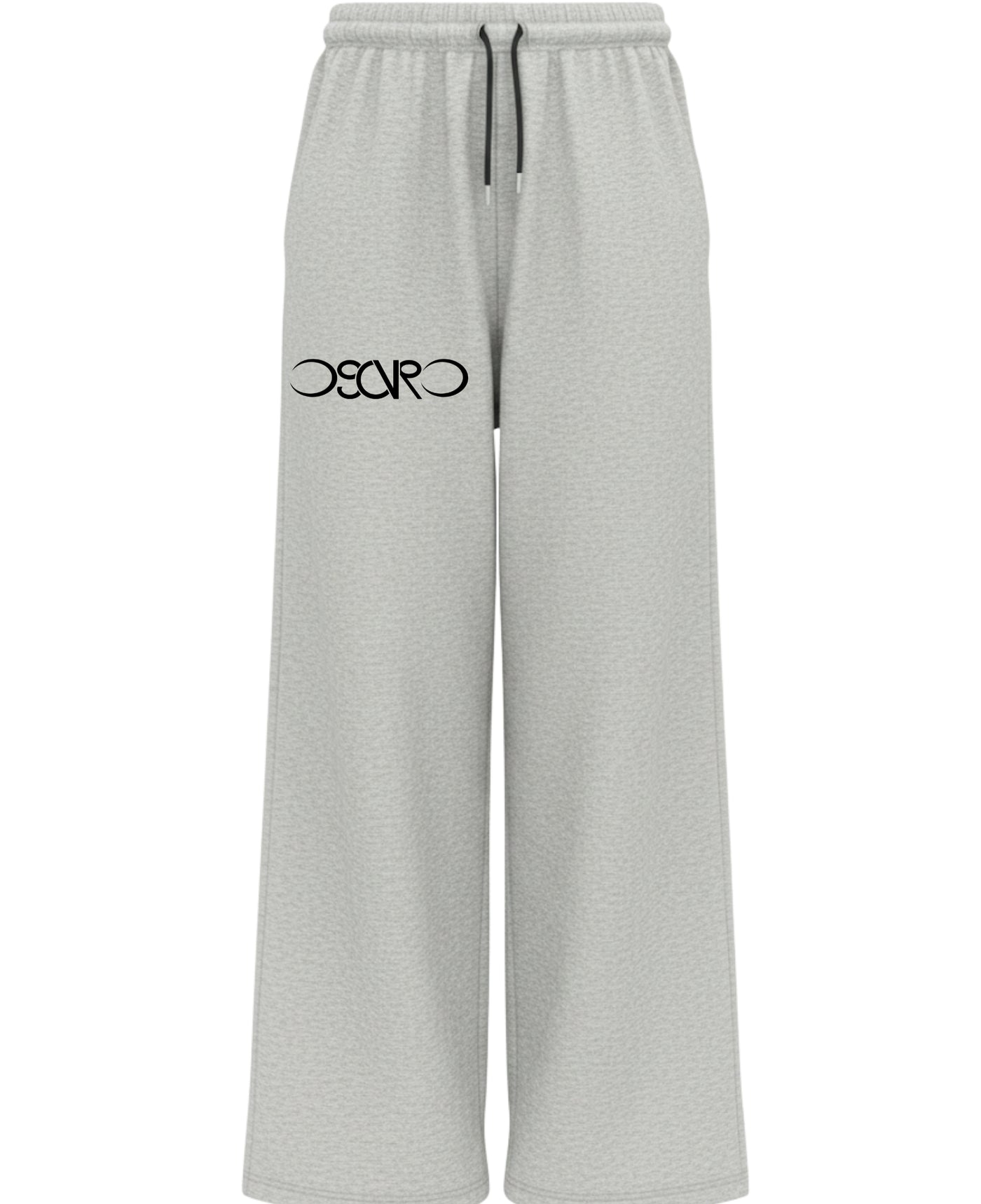 Grey Cotton Joggers Front Design