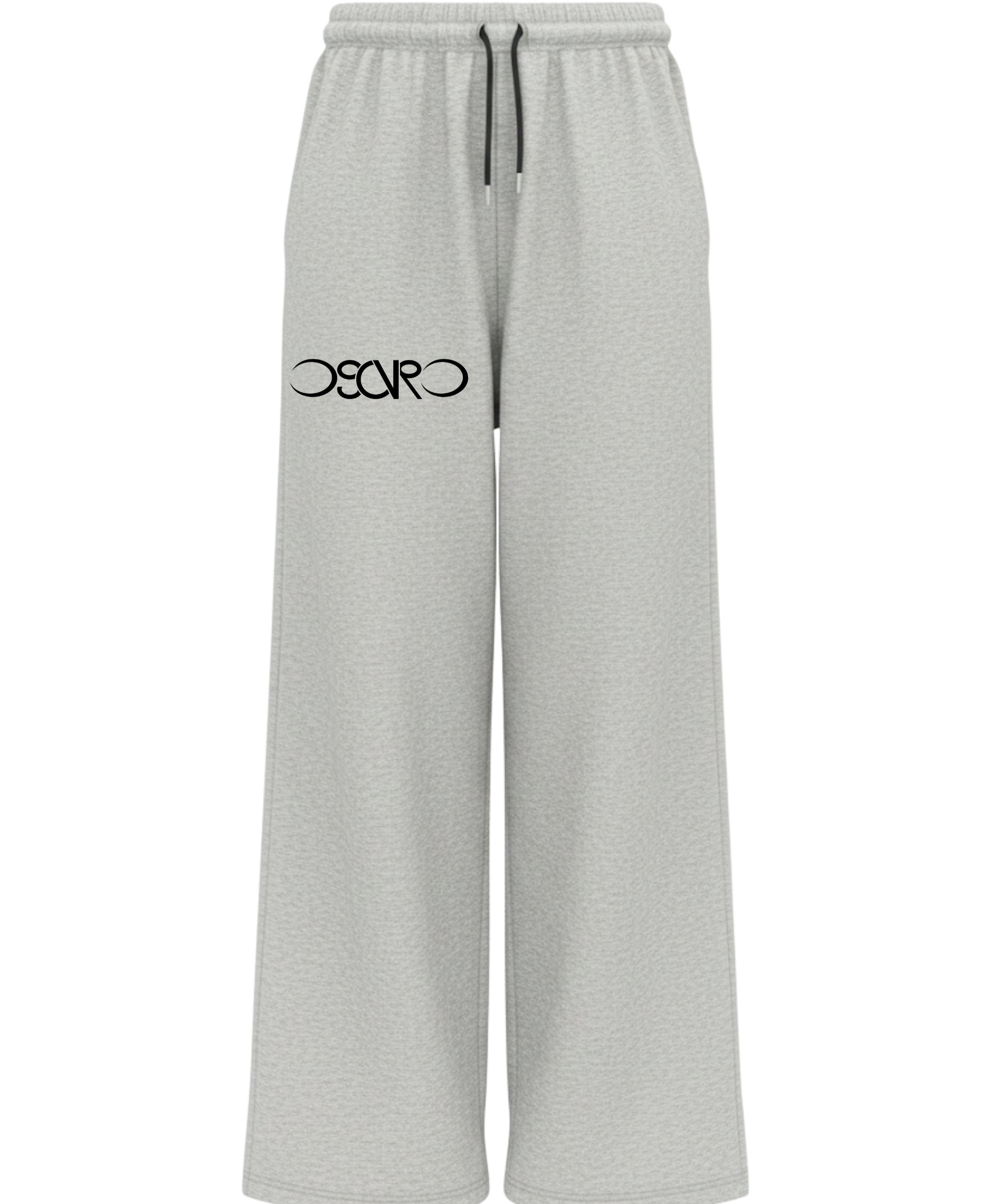 Grey Cotton Joggers Front Design