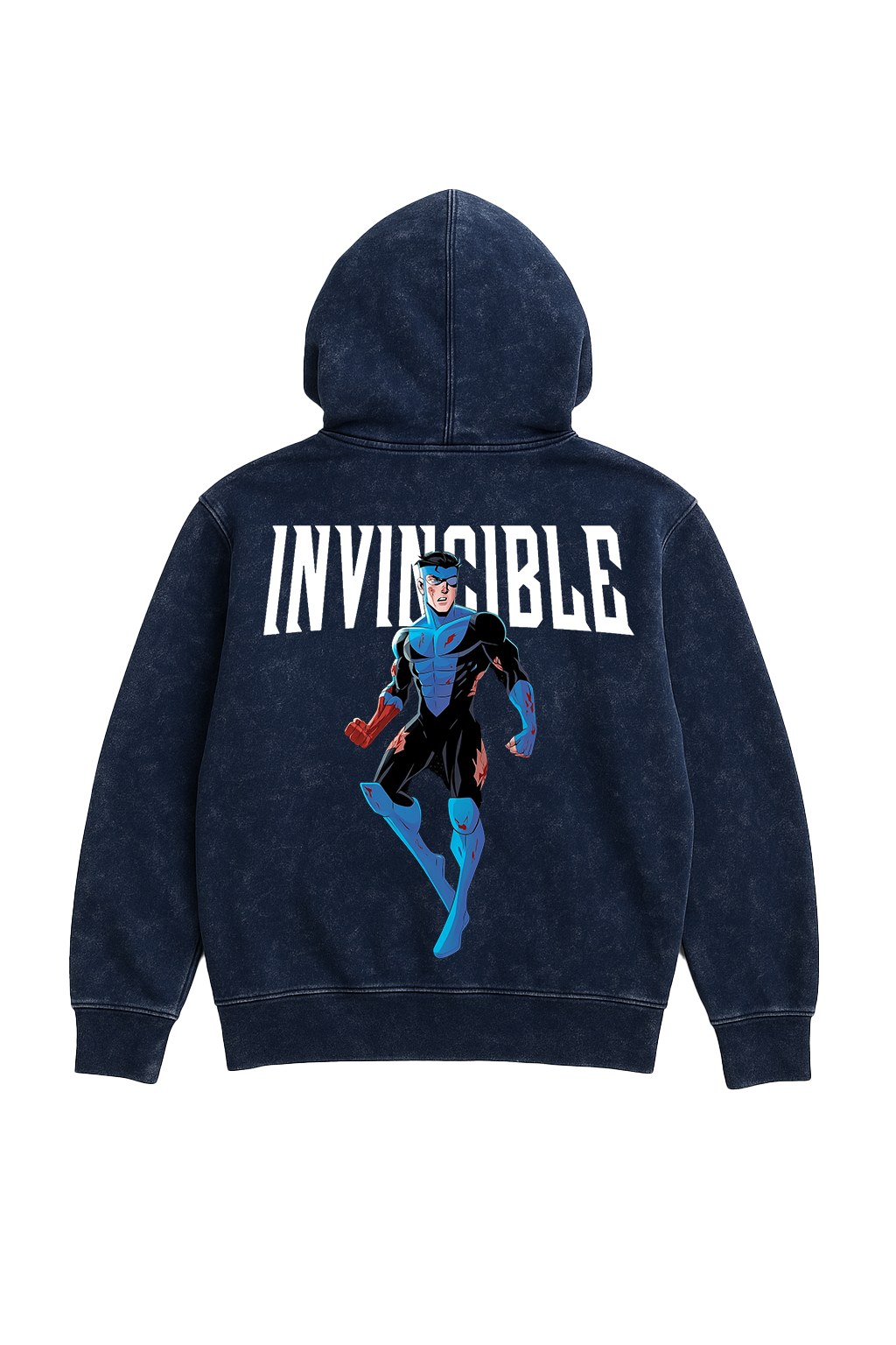 Mark Navy-Blue Unisex Acid Washed Hoodie