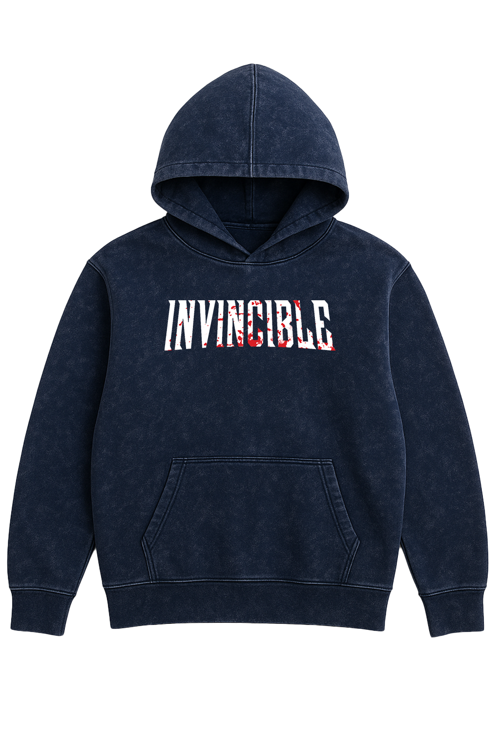 Mark Navy-Blue Unisex Acid Washed Hoodie