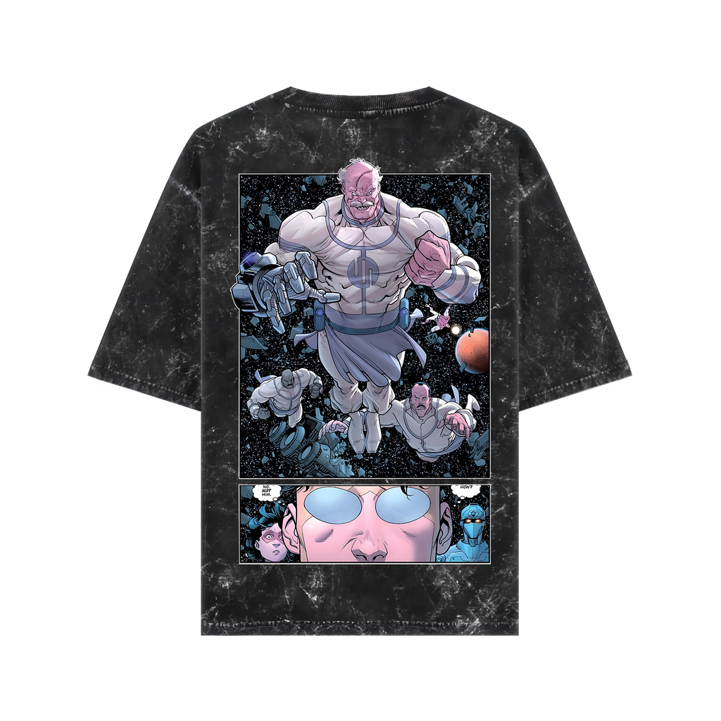 Conquest Unisex Acid Washed Oversized Tee