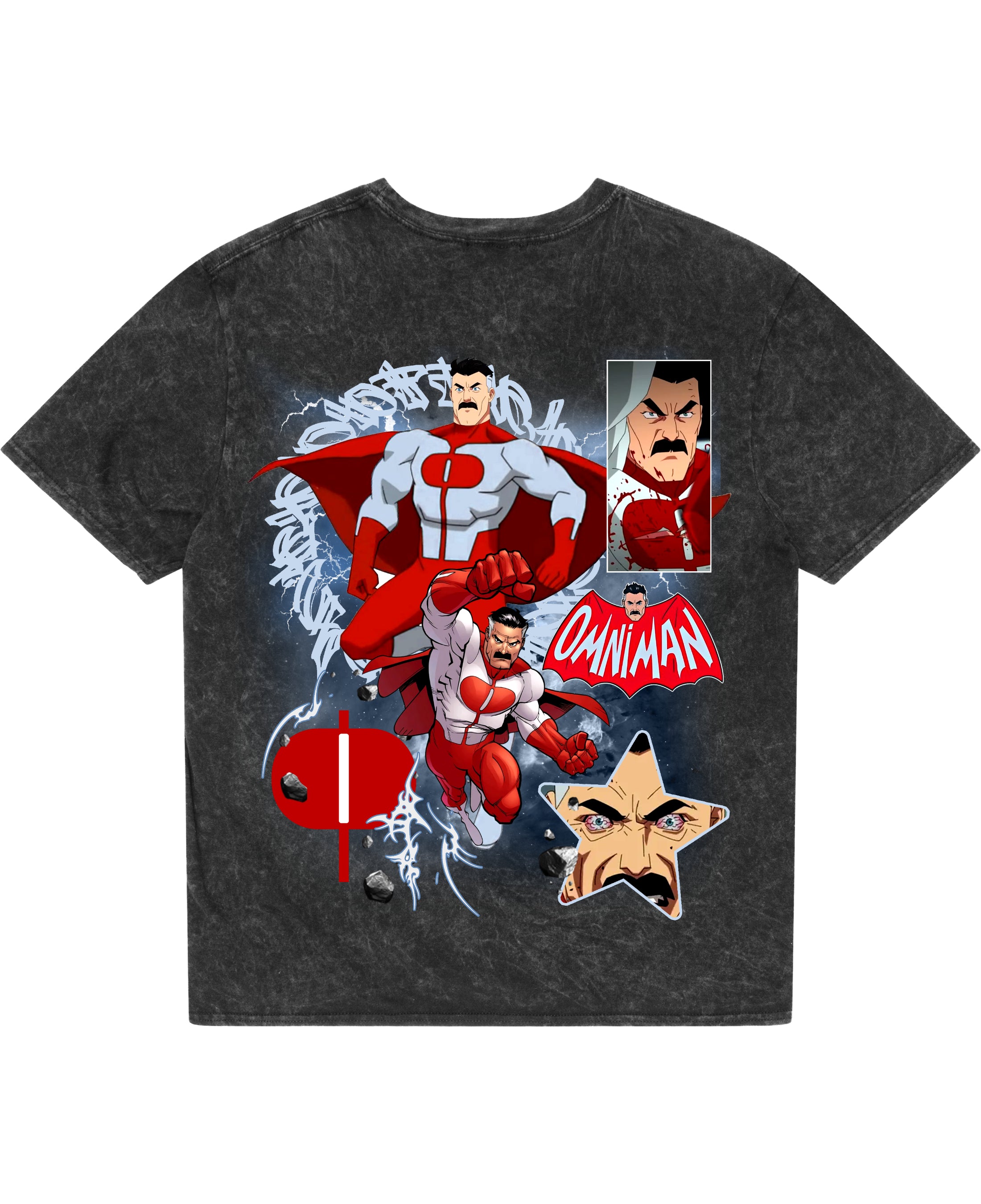 Omni Man Unisex Acid Washed Oversized Tee