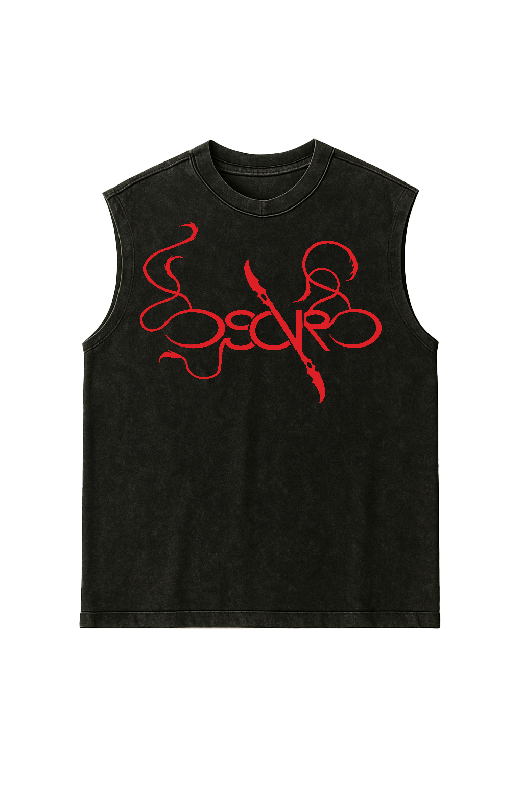 Berserk Sleeveless Acid Wash T-shirt