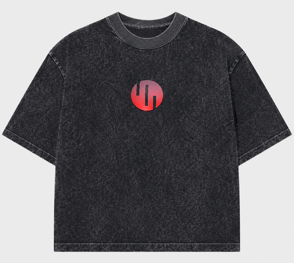 Thragg Invincible Acid Wash Oversized Graphic T-Shirt
