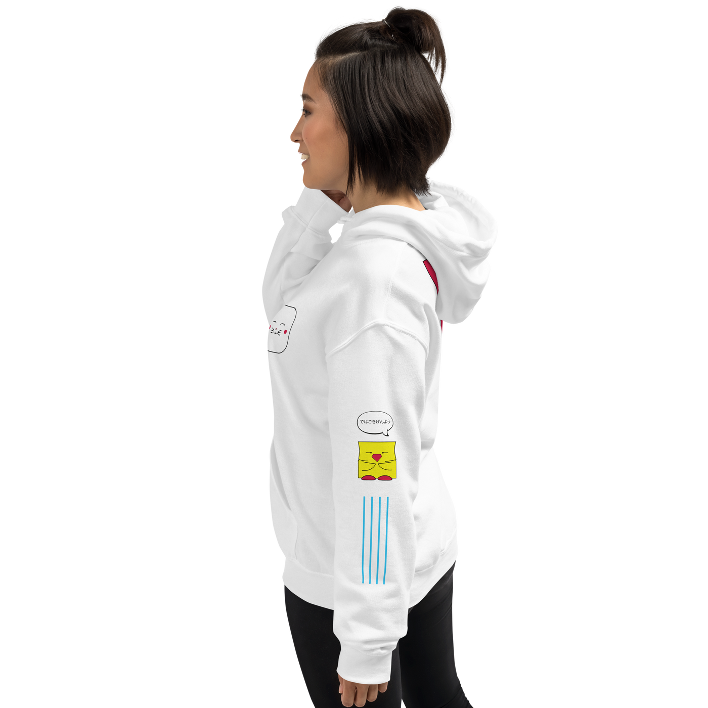 kawai white hoodie