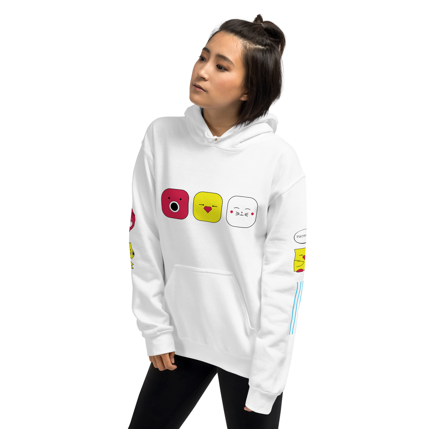 kawai white hoodie