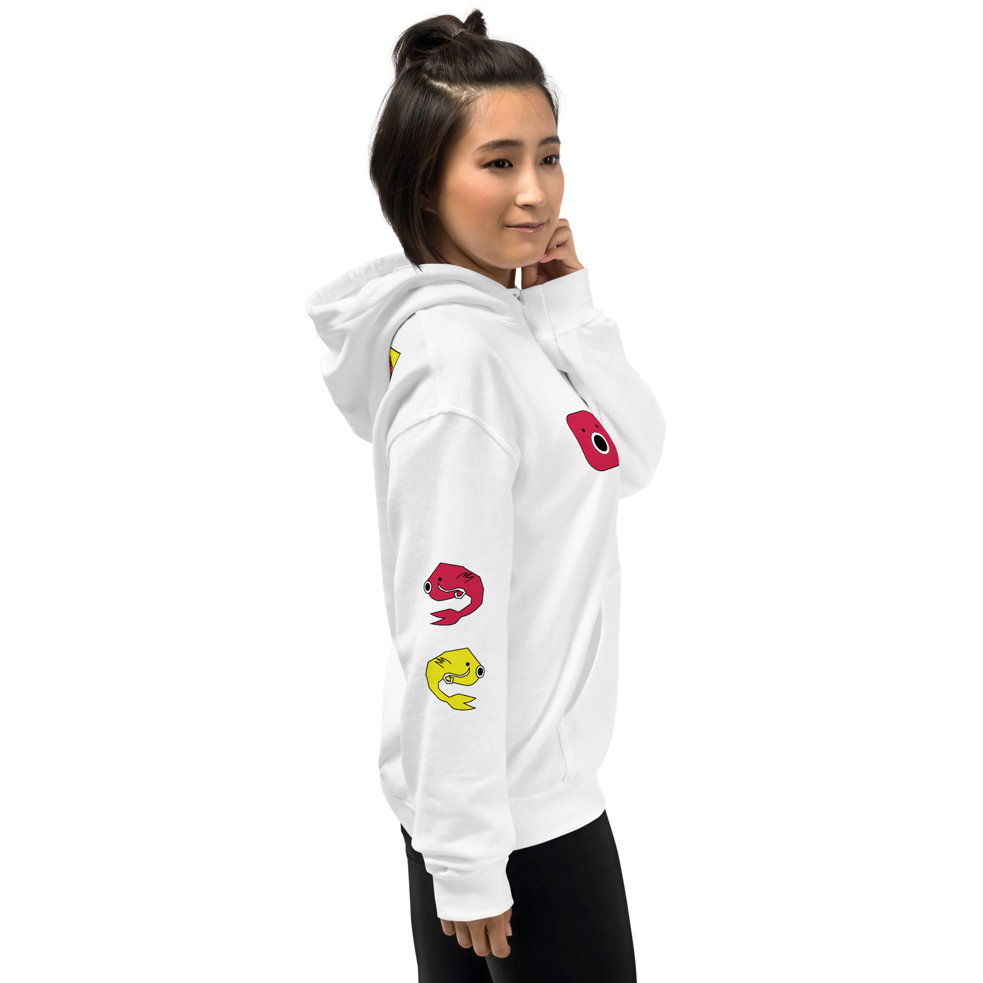 kawai white hoodie