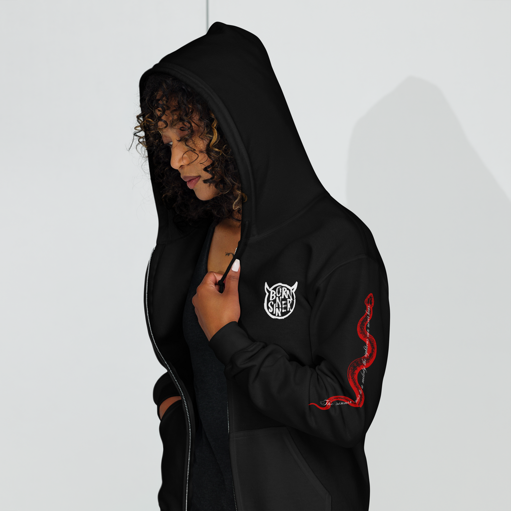 SINNER- Unisex Heavyweight Zipped Hoodie