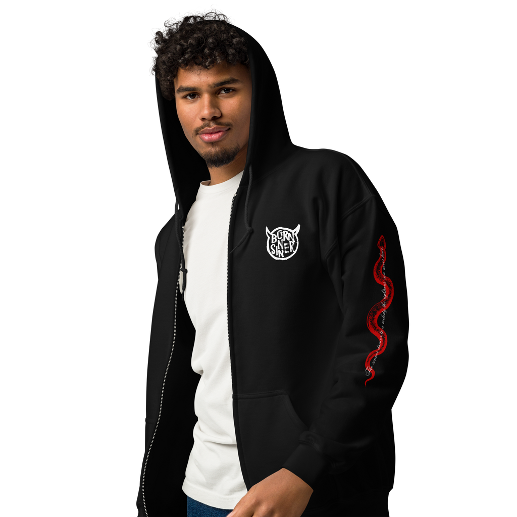 SINNER- Unisex Heavyweight Zipped Hoodie