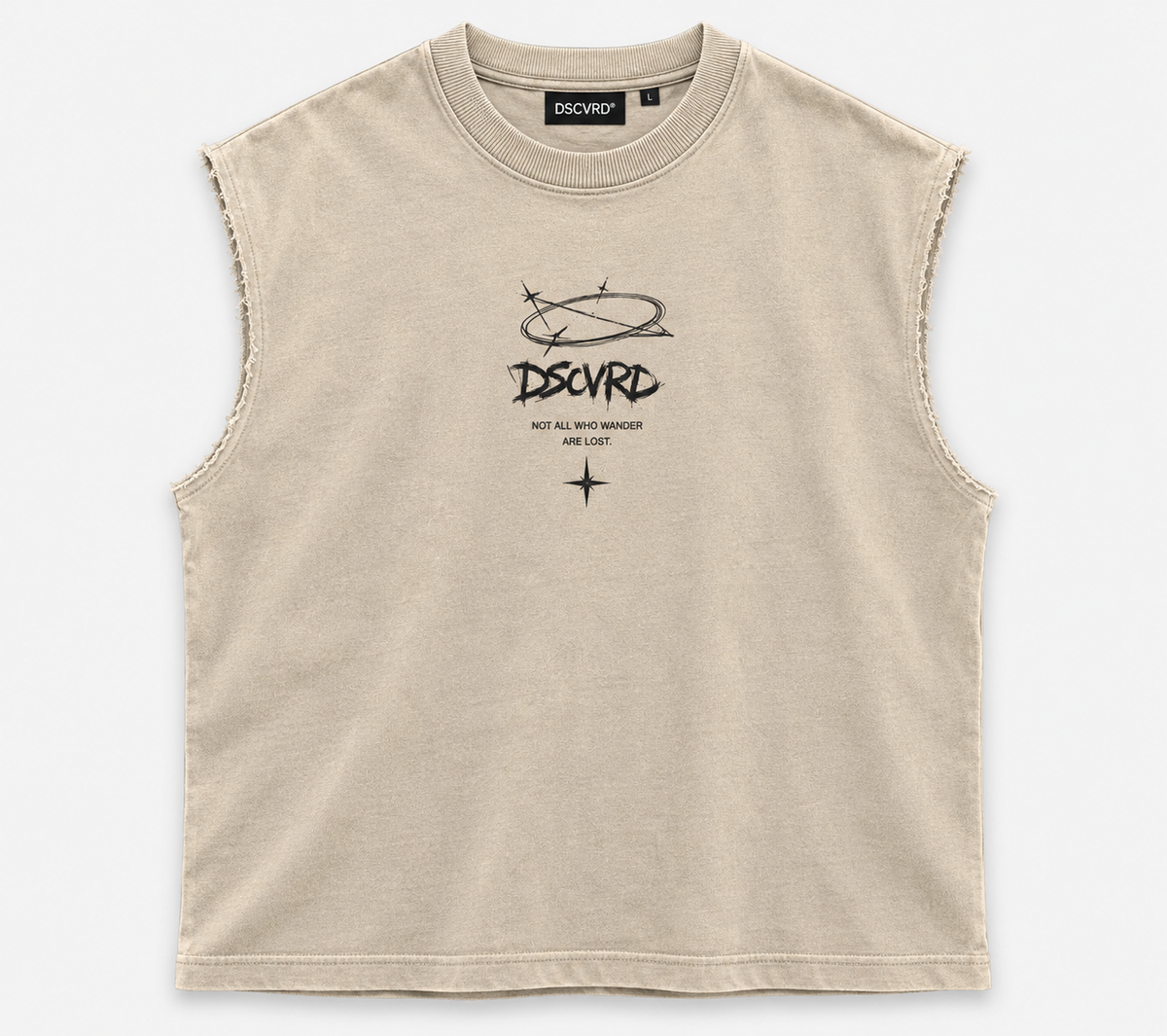 DSCVRD Walk Your Own Path  240 GSM Heavyweight Terry Cotton Tank Tee