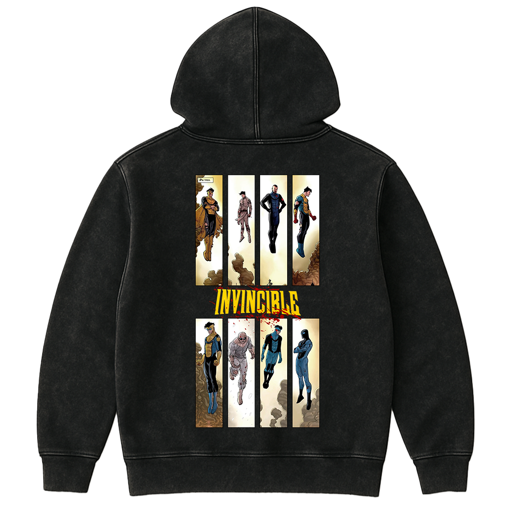 Invincible Mark Unisex Acid Washed Hoodie