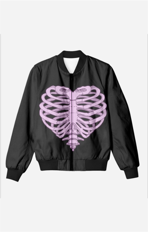 Heart Skull Bomber Jacket