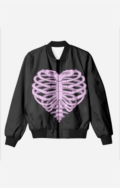 Heart Skull Bomber Jacket